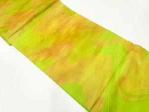 流水模様織出し開き名古屋帯（額縁仕立て）